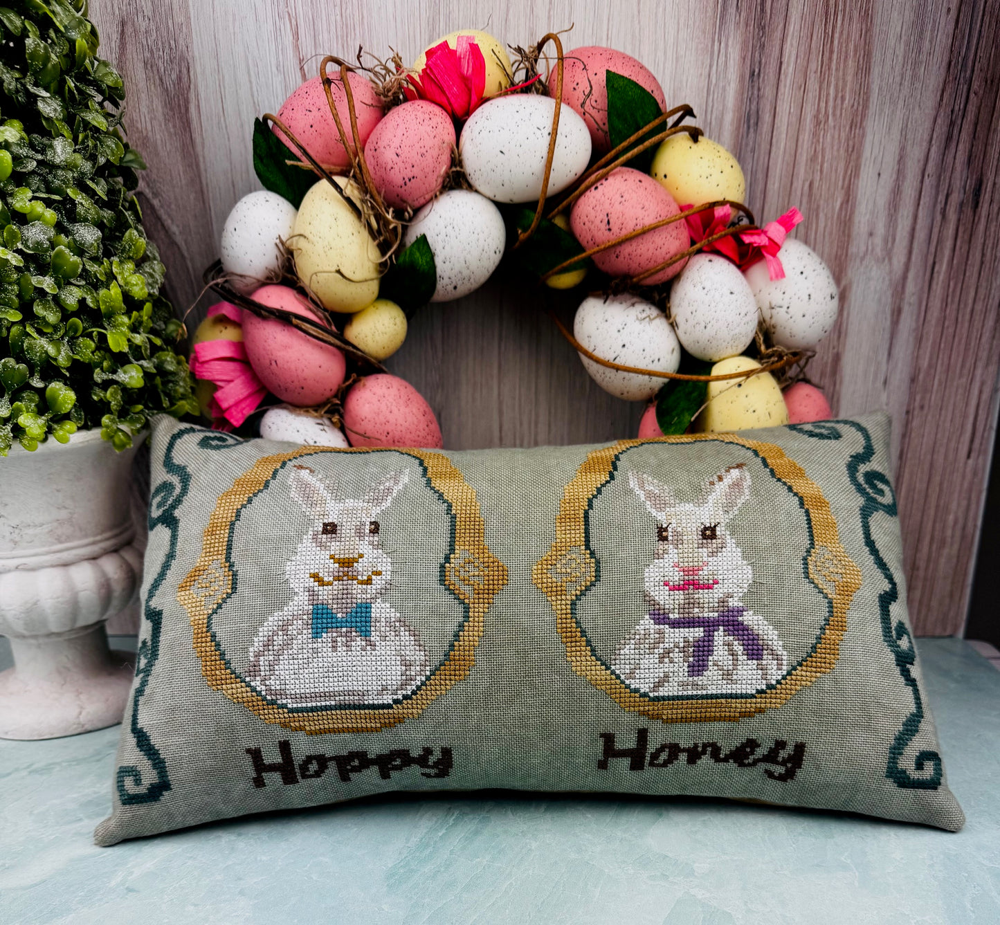 Hoppy and Honey Cross Stitch pattern PRINT